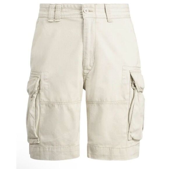 Polo Ralph Lauren Men's Sz 33 Gellar Fatigue 10" Cargo Shorts Classic Stone - Picture 11 of 11